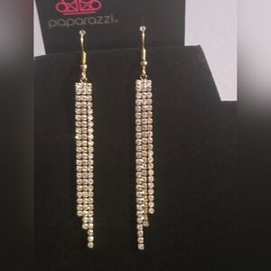 ♥️Gold Rhinestone Dangle Earrings